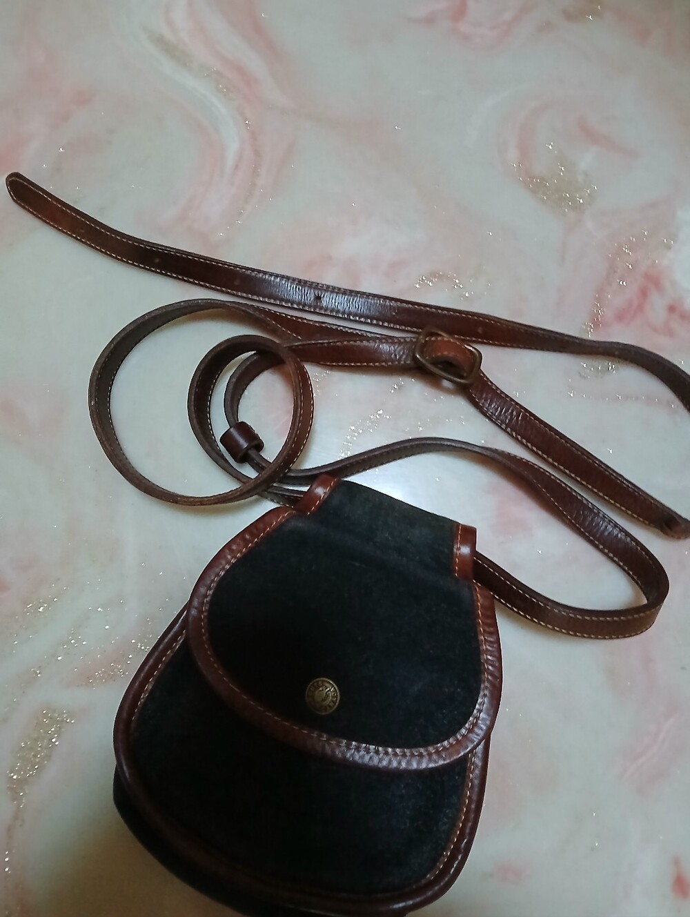 Vintage Roots Suede Mini Crossbody Bag